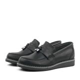 Siyah Mat Loafer Çocuk Okul Ayakkabısı