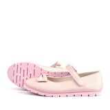 Pudra Fiyonklu Cırtlı Kız Çocuk Babet