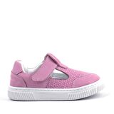 Rakerplus Hakiki Deri Pembe Cırtlı Bebek Sneaker Sandalet
