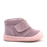 Rakerplus Hakiki Deri Pembe Cırtlı Kız Bebek Bot