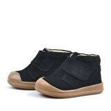 Rakerplus Hakiki Deri Siyah Cırtlı Unisex Bebek Bot