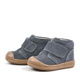 Rakerplus Hakiki Deri Füme Cırtlı Unisex Bebek Bot