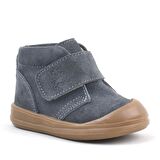 Rakerplus Hakiki Deri Füme Cırtlı Unisex Bebek Bot