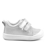 Rakerplus Hakiki Deri Beyaz Işıltılı Anatomik Bebek Spor Ayakkabı Sneaker