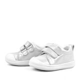 Rakerplus Hakiki Deri Beyaz Işıltılı Anatomik Bebek Spor Ayakkabı Sneaker