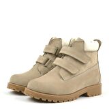 Rakerplus Hakiki Deri Vizon Cırtlı Çocuk Bot