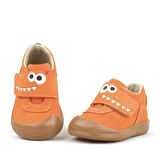 Rakerplus Hakiki Deri Turuncu Yüksek Bilekli Bebek Ayakkabı