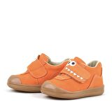 Rakerplus Hakiki Deri Turuncu Yüksek Bilekli Bebek Ayakkabı