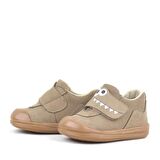 Rakerplus Hakiki Deri Kum Rengi Yüksek Bilekli Bebek Ayakkabı