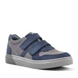 Rakerplus Hakiki Deri Lacivert Cırtlı Erkek Çocuk Sneaker