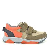Rakerplus Hakiki Deri Kum Rengi Çocuk Sneakers Spor Ayakkabı