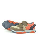 Rakerplus Hakiki Deri Kum Rengi Çocuk Sneakers Spor Ayakkabı