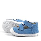 Rakerplus Ruby Hakiki Deri Mavi Yazlık İlk Adım Ayakkabısı