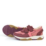 Rakerplus Hakiki Deri Bordo Pembe Kız Çocuk Sneakers Spor Ayakkabı