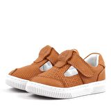 Rakerplus Bheem Hakiki Deri Turuncu Cırtlı Bebek Sneaker Sandalet