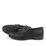 Rakerplus Loafer Siyah Mat Erkek Klasik Çocuk Ayakkabı