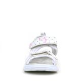 Rakerplus Beyaz Flamingo Cırtlı Bebek Sandalet Ayakkabı