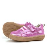 Anatomik Hakiki Deri Yumuşak Pembe Lastikli Cırtlı Çocuk Ayakkabı