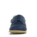 Hakiki Deri Lacivert Cırtlı Bebek Patik Ayakkabı