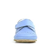 Hakiki Deri Mavi Cırtlı Bebek Patik Ayakkabı
