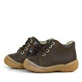 Anatomik Yumuşak Hakiki Deri Fermuarlı Kahve Bebek Bot Ayakkabı