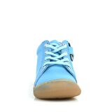 Anatomik Yumuşak Hakiki Deri Fermuarlı Mavi Bebek Bot Ayakkabı