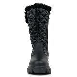 Rakerplus Siyah Uzun Fermuarlı Kız Çocuk Yağmur Çizmesi