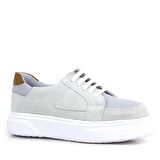 Rakerplus Hakiki Deri Gri Bağcıklı Çocuk Günlük Okul Ayakkabı