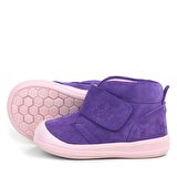 Rakerplus Yoohoo Hakiki Deri Mor Pudra Cırtlı Kız Bebek Bot