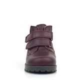 Rakerplus Neson Hakiki Deri Bordo Kürklü Cırtlı Bebek Bot