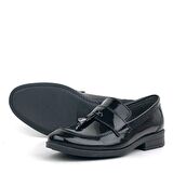 Rakerplus Loafer Siyah Rugan Erkek Klasik Çocuk Ayakkabı