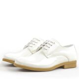 Rakerplus Krem Rugan Bağcıklı Oxford Çocuk Okul Ayakkabısı