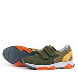 Rakerplus Hakiki Deri Yeşil Çocuk Cırtlı Sneakers Spor Ayakkabı