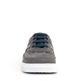 Rakerplus Gri Hakiki Deri Bağcıklı Erkek Çocuk Sneaker Ayakkabı