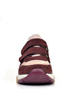 Rakerplus Hakiki Deri Pudra Bordo Çocuk Sneakers Spor Ayakkabı