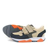 Rakerplus Hakiki Deri Kum Gri Siyah Çocuk Sneakers Spor Ayakkabı