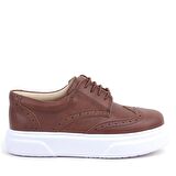 Rakerplus Taba Beyaz Taban Oxford Çocuk Klasik Ayakkabı