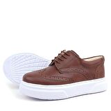 Rakerplus Taba Beyaz Taban Oxford Çocuk Klasik Ayakkabı