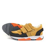 Rakerplus Hakiki Deri Sarı Siyah Çocuk Sneakers Spor Ayakkabı