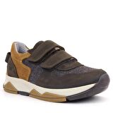 Rakerplus Hakiki Deri Koyu Kahve Çocuk Sneakers Spor Ayakkabı