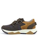 Rakerplus Hakiki Deri Koyu Kahve Çocuk Sneakers Spor Ayakkabı