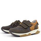 Rakerplus Hakiki Deri Koyu Kahve Çocuk Sneakers Spor Ayakkabı