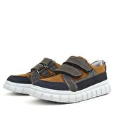 Rakerplus Hakiki Deri Taba Cırtlı Çocuk Günlük Spor Okul Ayakkabı