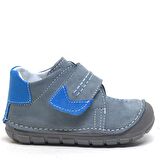 Rakerplus Popeye Hakiki Deri Gri Mavi İlk Adım Unisex Bebek Ayakkabısı