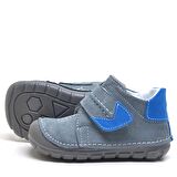 Rakerplus Popeye Hakiki Deri Gri Mavi İlk Adım Unisex Bebek Ayakkabısı