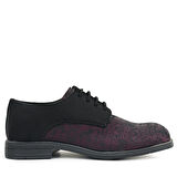 Rakerplus Bordo Siyah Bağcıklı Takım Elbise Klasik Çocuk Ayakkabı