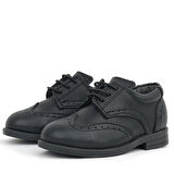 Rakerplus Titan Siyah Mat Bağcıklı Erkek Bebek Ayakkabı