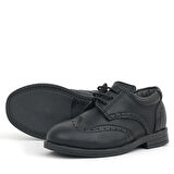 Rakerplus Titan Siyah Mat Bağcıklı Erkek Bebek Ayakkabı