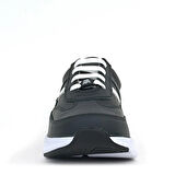 Rakerplus Hakiki Deri Anatomik Siyah Beyaz Bağcıklı Hafif Çocuk Spor Ayakkabı