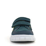 Rakerplus Hakiki Deri Koyu Yeşil Cırtlı Günlük Spor Çocuk Okul Ayakkabı